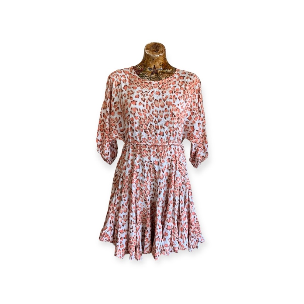 AAKAA short dress orange white small